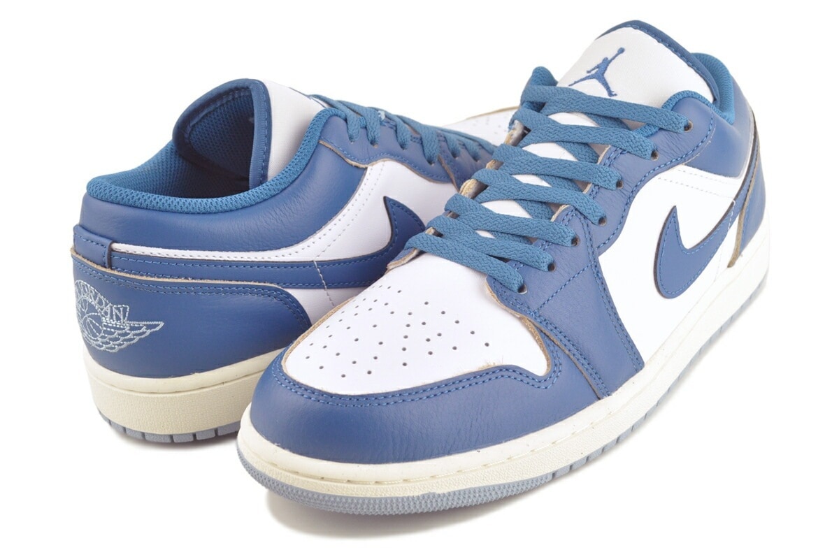 エアジョーダン 1 ロー SE ホワイト インダストリアル ブルー スニーカー AJ1 fn5214-141