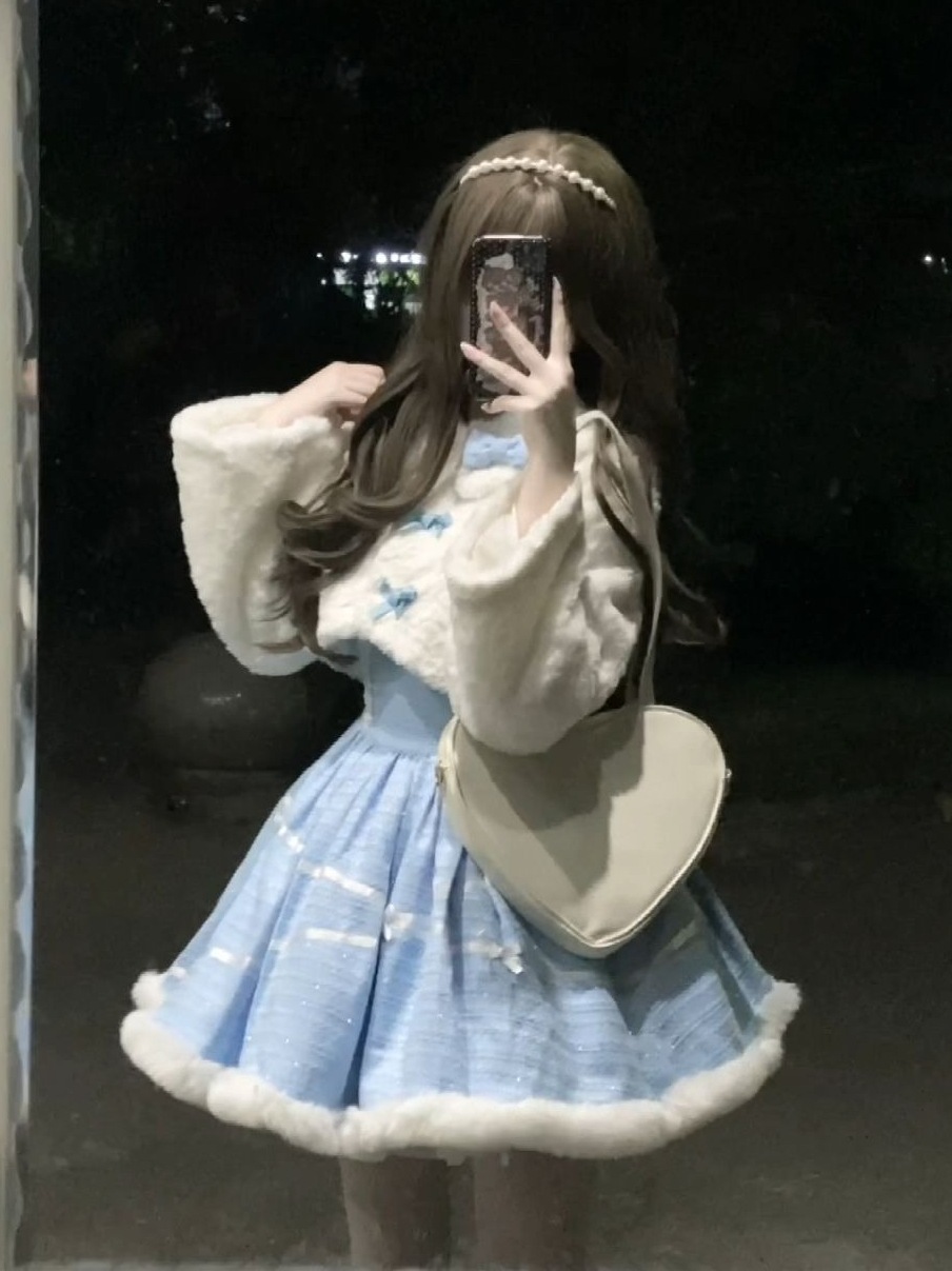 ロリータプリンセスチュチュスカートロリータスーツスイートエコフレンドリープラッシュジャケット秋冬ガールズ