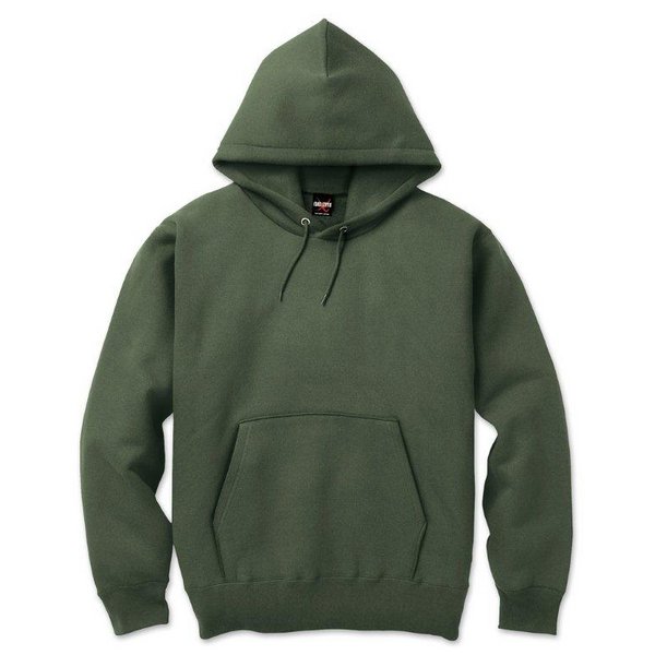 裏起毛 プル パーカー XXLサイズ カーキ 12.5oz ヘビーウェイト 綿混 コットン混 保温力抜群 男女兼用 プルオーバー