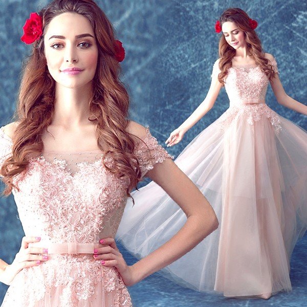 カラードレス ロング 安い イブニングドレス 二次会 パーティードレス 演奏会 花嫁 フォーマルドレ