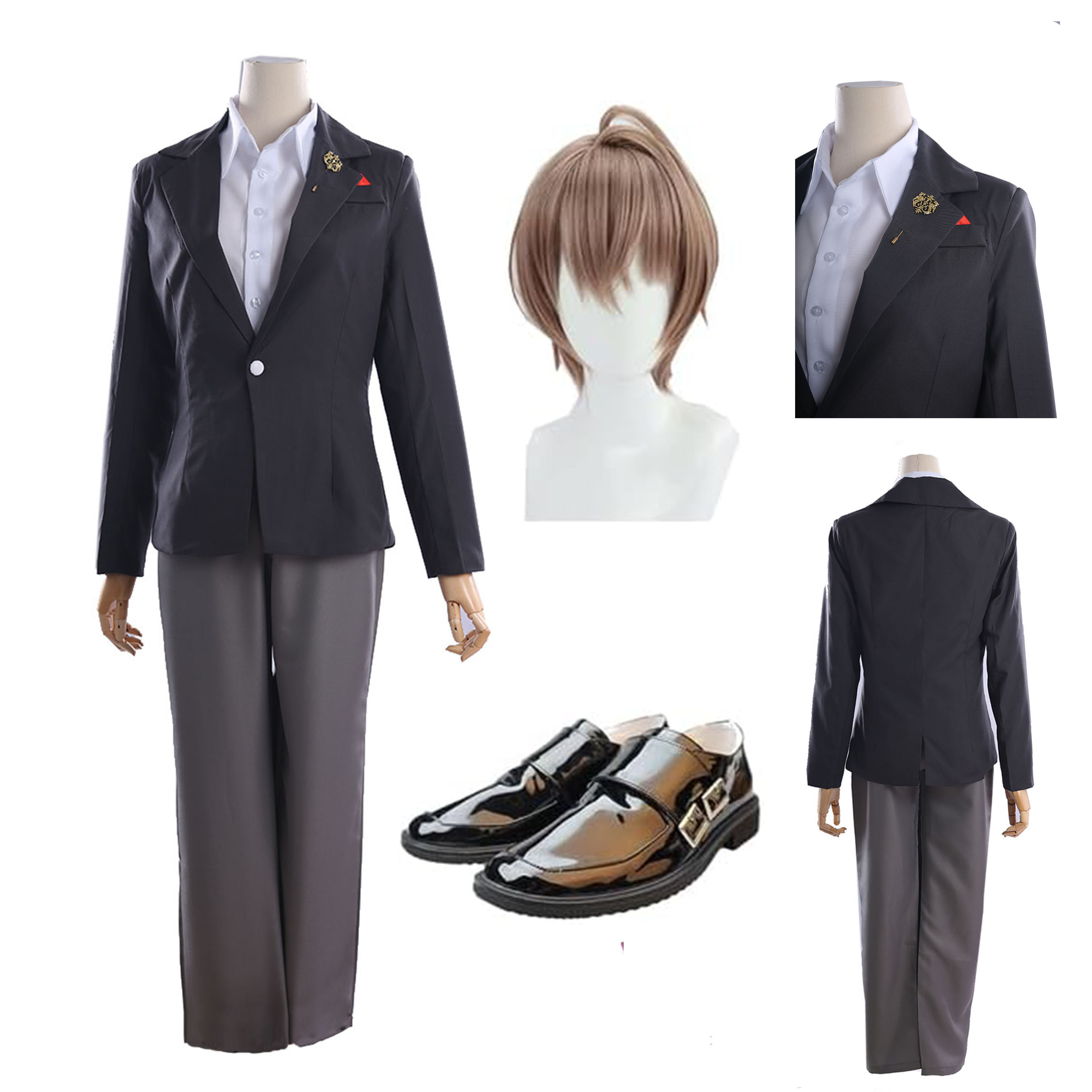 【全シリーズ発売中】 【値引き中】靴 ウィッグ コスプレ衣装 大人 撮影 制服 かがみはやと 衣装 コスプレ 加賀美ハヤト にじさんじ コスプレ衣装 加賀美ハヤト 実物撮影