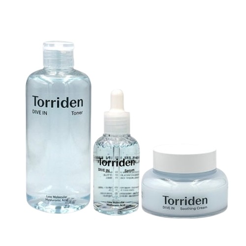 [水分3種セット] ダイブイン トナー 300ml + セラム 50mL + スージングクリーム 100ml /しっとり スキン 美容液 クリーム低分子 ヒアルロン 含有韓国化粧品正規品