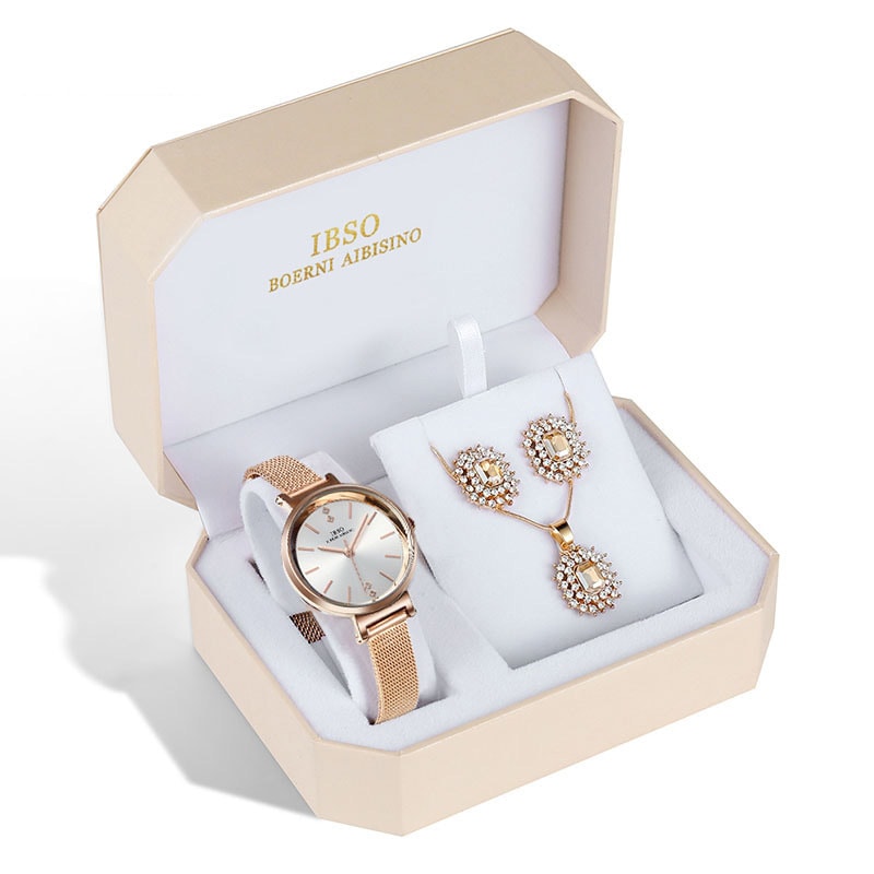 Ibso2020ディザトーン爆金気質百合ネックレス女性腕時計シンプルセット源工場