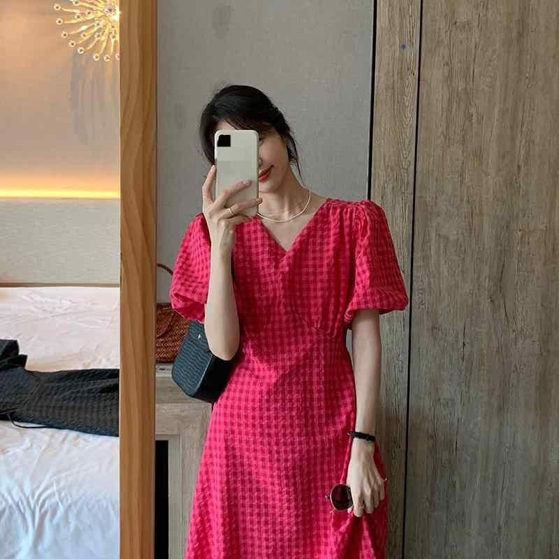 高品質 スリーブ 夏 24 ドレス お洒落 カワイイ キレイ スタイル スカート エレガントな レディース ライン 上品 パターン v ランタン a スタイル レディ ネック