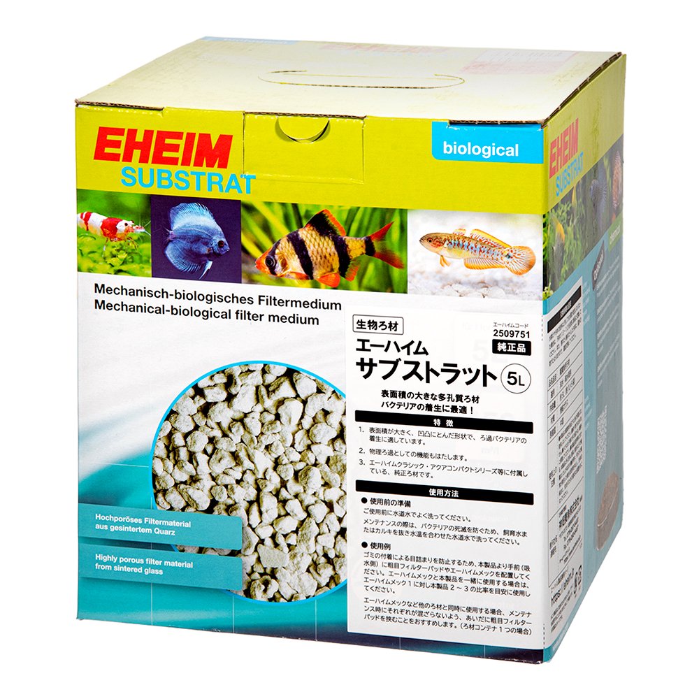 エーハイム　サブストラット　５Ｌ（１ＬX５袋入り）箱　ろ材　純正　ＣＲＣ10―03―20―60―00