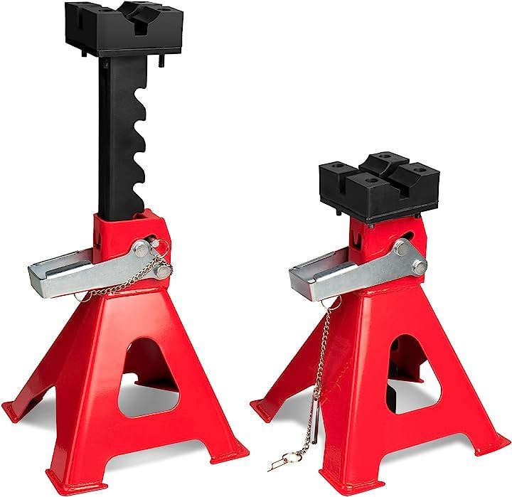 ジャッキスタンド 3t 2個セット 高さ6段調節 最低位290mm/最高位425mm ラバーパッド付 ジャッキアップ( パッド付)