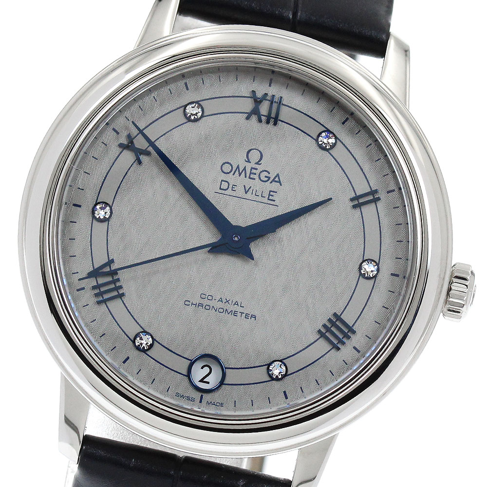 オメガ OMEGA 424.13.33.20.56.002 デビル プレステージ 6Pダイヤ 自動巻き レディース 美品 _918989【中古】