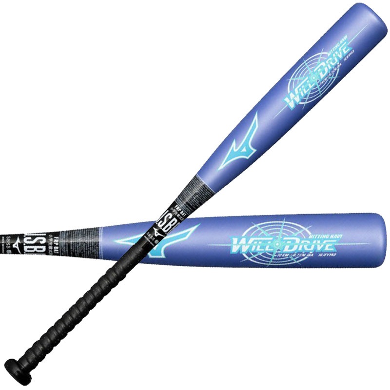 小学生軟式用ウィルドライブ ブルー×ヒッティングナビ トップ FRP製 野球 少年軟式 JR ジュニア バット 25AW(1CJFY143)
