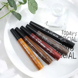 [本日特典]タトゥー眉ペン 4つのニブ アイブロウペン アイブローペンシル 液体 長持ち 自然 着色落ちない 防水アイブロウペンシル 長時間持続