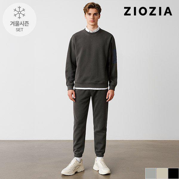 [] オーバーフィット ナチュラル ウォッシング スウェットシャツ セット (AGD4TR1602_AGD4PT1602)