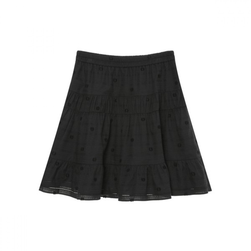 [ヘッジズレディース] 25SS ミニフレアスカートブラック HSSK5BS17BK