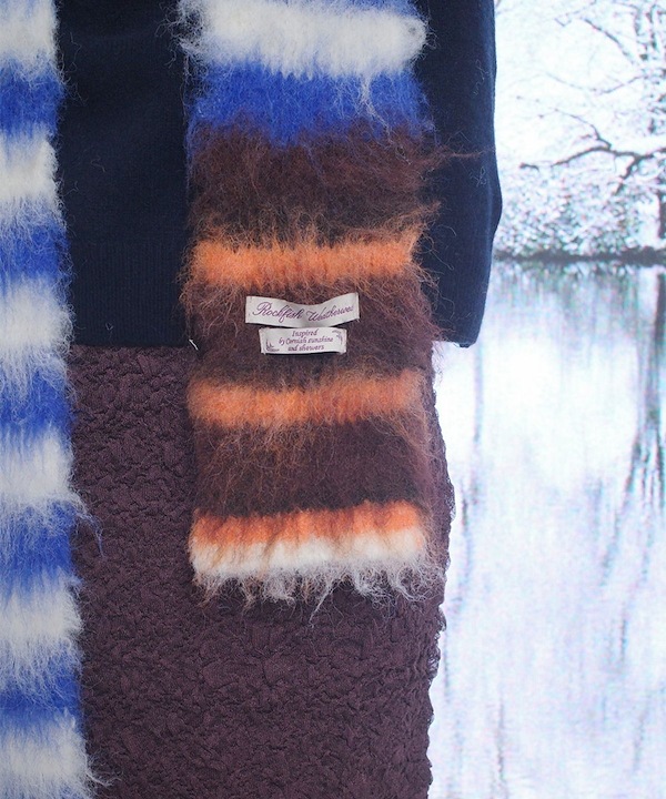 ROCKFISH WEATHERWEAR ストライプシャギーマフラー Qoo10 rockfish weatherwear STRIPE SHAGGY ストライプ