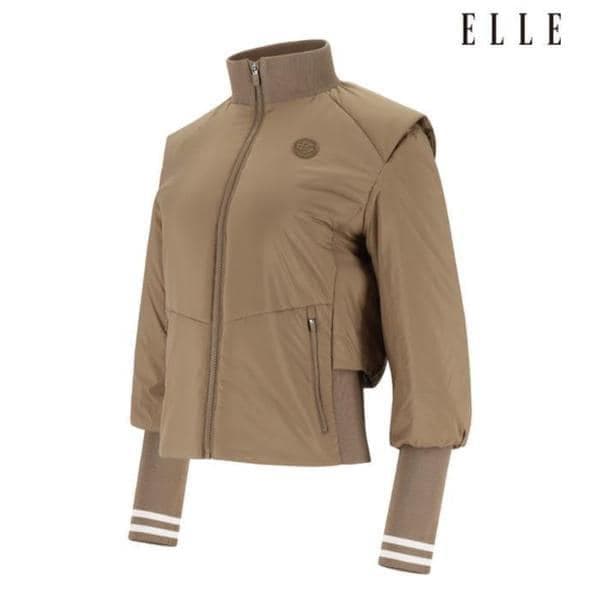 ゴルフセーブゾーン01 女性袖ニットポイント パディングジャンパー 6K81351 200 (S44546011)