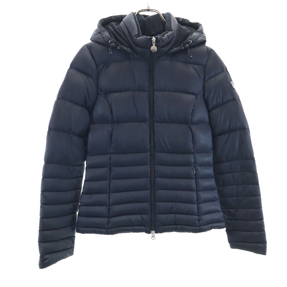 ダウンジャケット S ブラック フーディー メンズ 古着