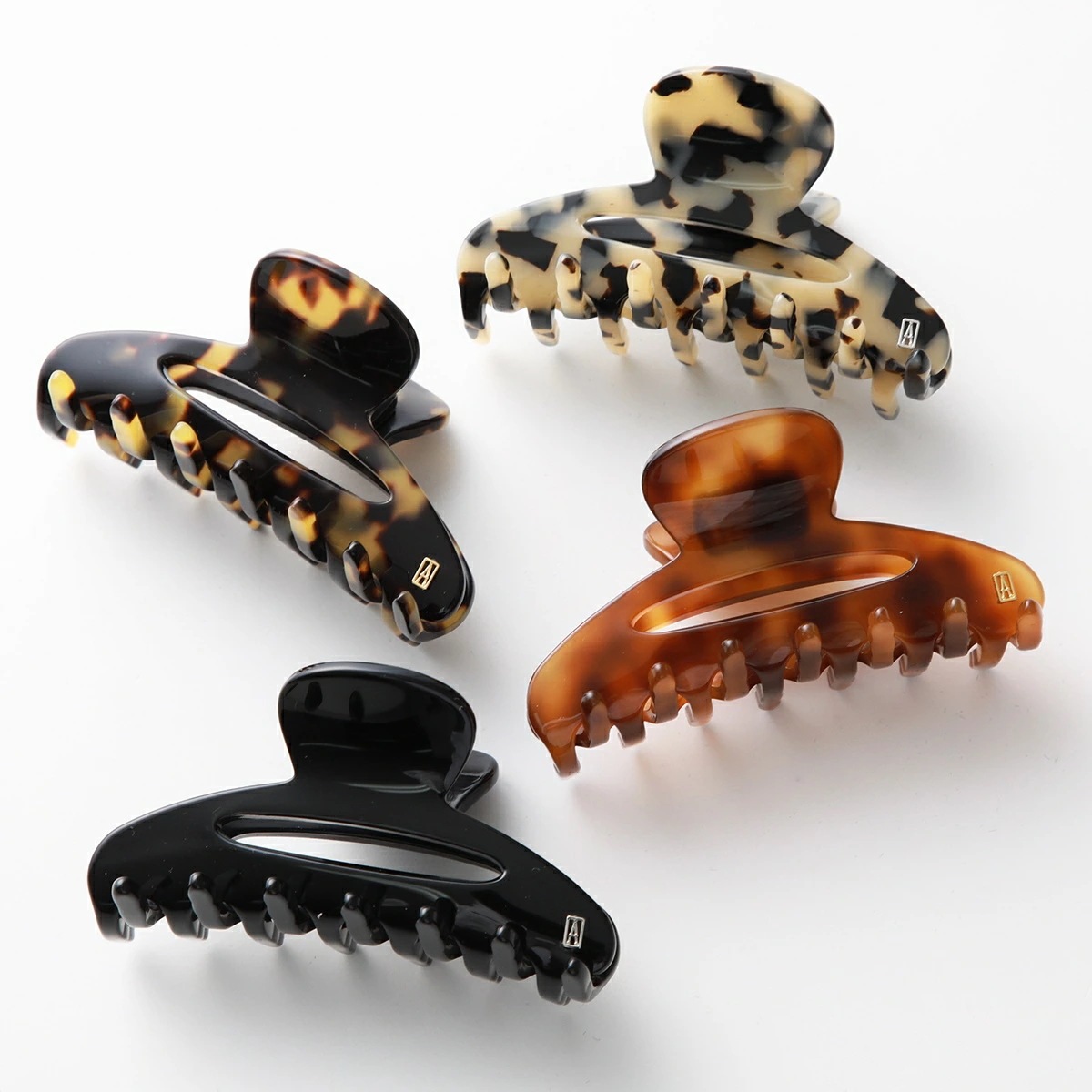 ALEXANDRE DE PARIS アレクサンドル ドゥ パリ ヘアクリップ ACCM 18075 03 レディース 髪留め ヘアアクセサリー ロゴ カラー4色
