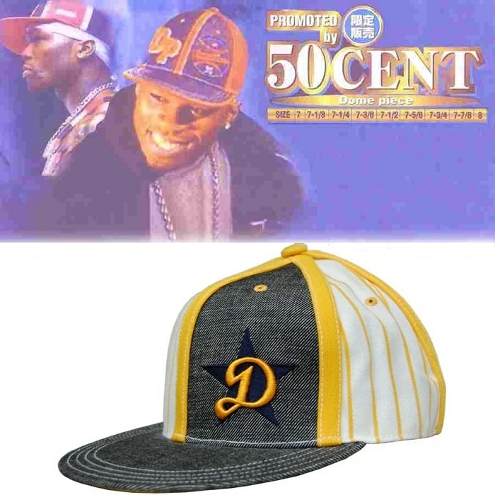 セール 50セント着用 Dome Piese Cap ドームピース キャップ デニム イエロー メンズ レディース ストリート スタイル HIPHOP ファッション ヒップホップ ウェアー B系