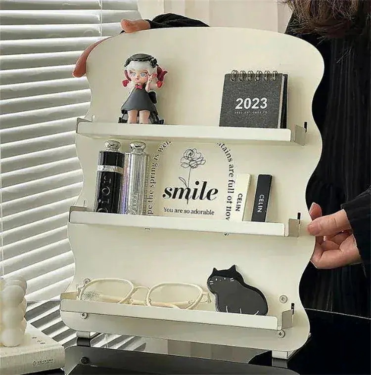 多機能展示棚 【期間限定】激安セール ごみトレイ フィギュアショーケース 穴あけフリー 収納ボックス 口紅アイシャドウ棚 玄関棚3096 リビング 家庭用置物 卓上棚 化粧板の階層化 鍵収納