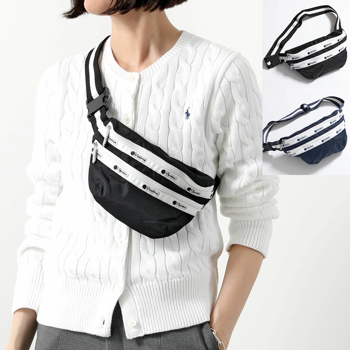 LeSportsac レスポートサック ボディバッグ EVERYDAY BELT BAG CLASSIC SPECTATOR スペクテイター 3880 レディース ベルトバッグ 軽量 鞄 カラー2色