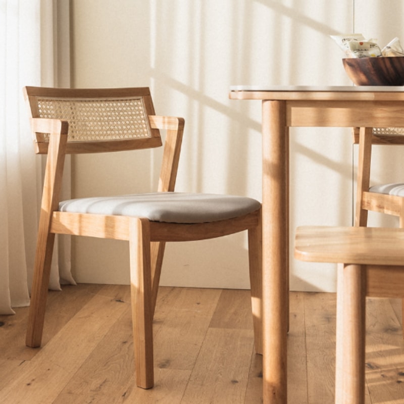 Latte ラタン 木製 椅子 カフェ ダイニングチェア 2color 24,000円
