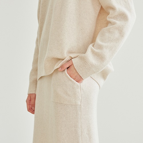 限定SALE!!韓国ファッション四角の前ポケットカシミアの長いスカート