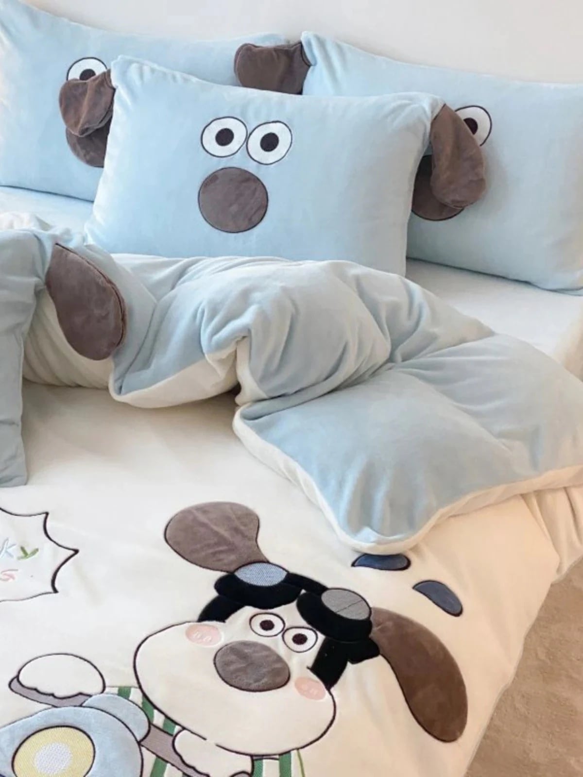 リードドッグ高重量ミルクベルベットベッド3点または4点セット厚みのあるサンゴシートキルトカバー冬かわいい女の子