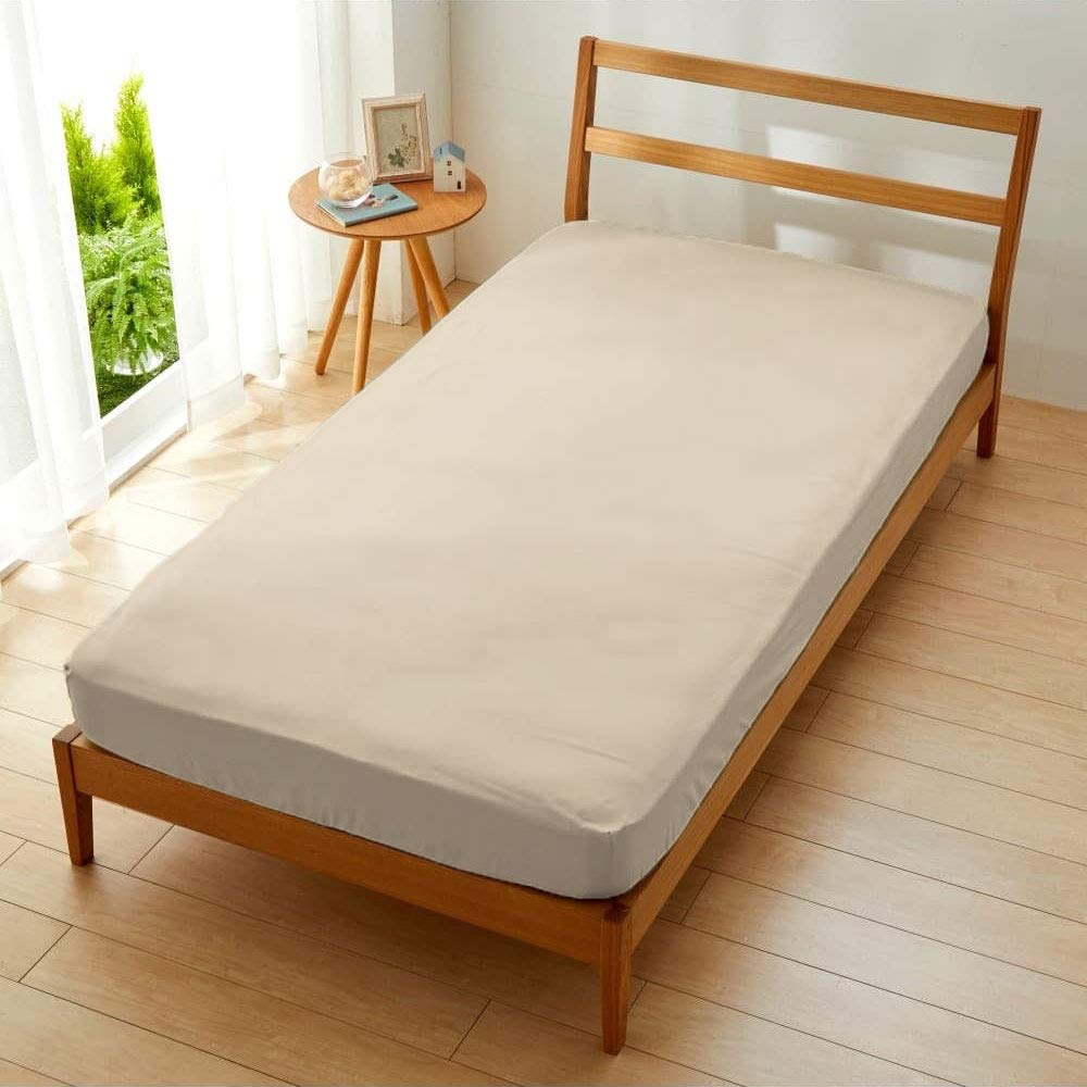シーフィールド 日本製 綿100% ボックスシーツ ベッドシーツ 4人用 240×200×30cm クレイブラウン SB-504-N