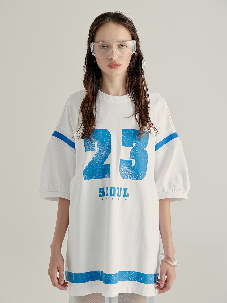 【MARGESHERWOOD】 23 SEOUL RUGBY SHIRRING T-SHIRT : WHITE 13,244円