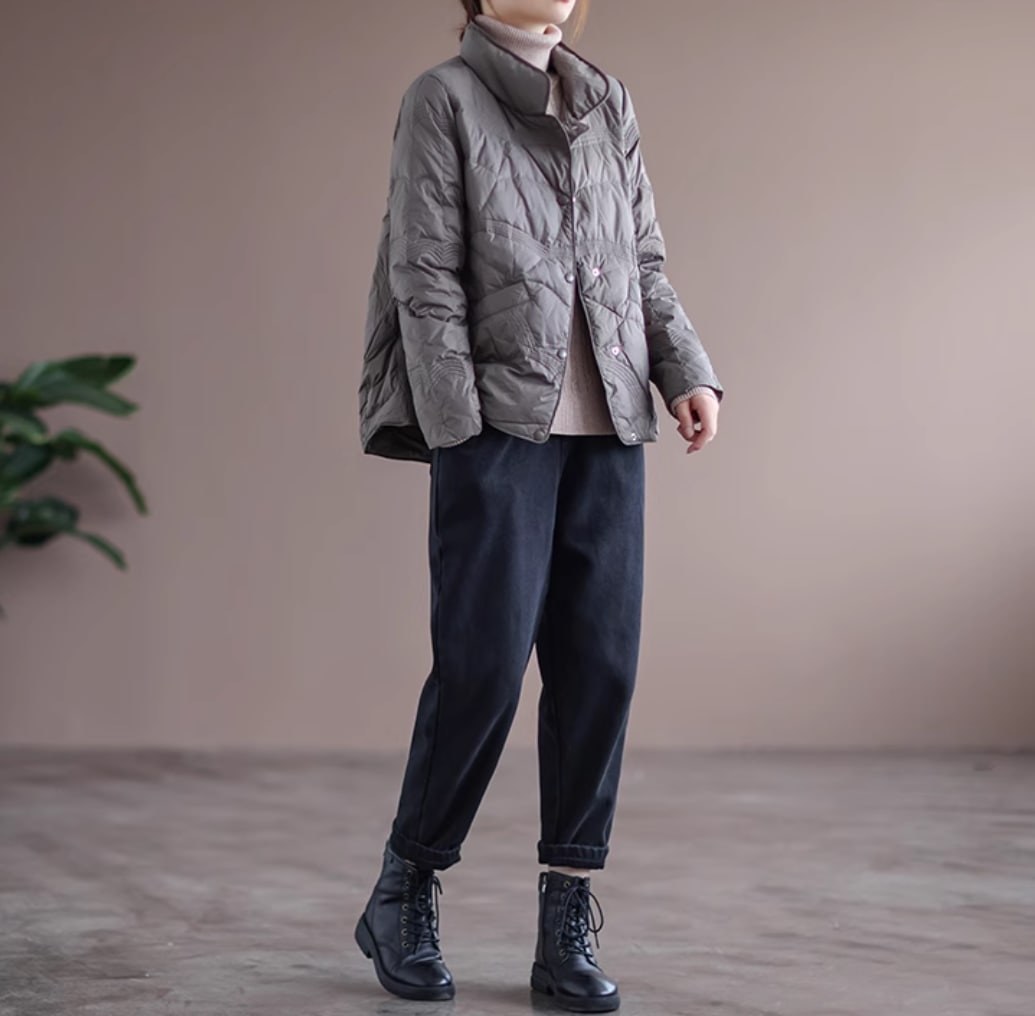 ジャケット レディース ブルゾン アウター 上着 長袖 ハイネック かわいい 大人可愛い シンプル カジュアル おしゃれ かっこいい こなれ感 ラフ マニッシュ ボーイッシュ ガーリー クール 都会的