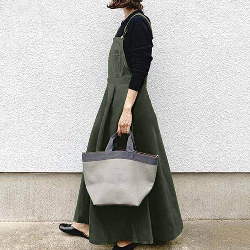 【気質満点】ギャザー飾りキャミワンピース