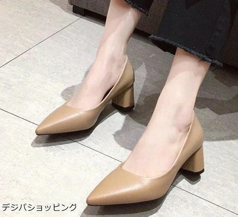 25 パンプス令和ハイヒールレディース無地6cmヒール通勤L痛くないカジュアルレディース靴履きやすい二次会美脚