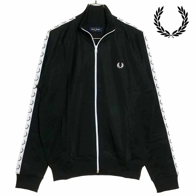 メンズ テープド トラックジャケット [J4620-198] トップス ジャージ上 ブルゾン トラックトップ BLACK 黒 ブラック系
