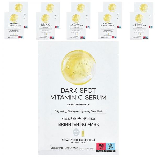 , Dark Spot Vitamin C Serum Brightening Beauty Mask , 10 Sheets, 0.88 oz 25 g