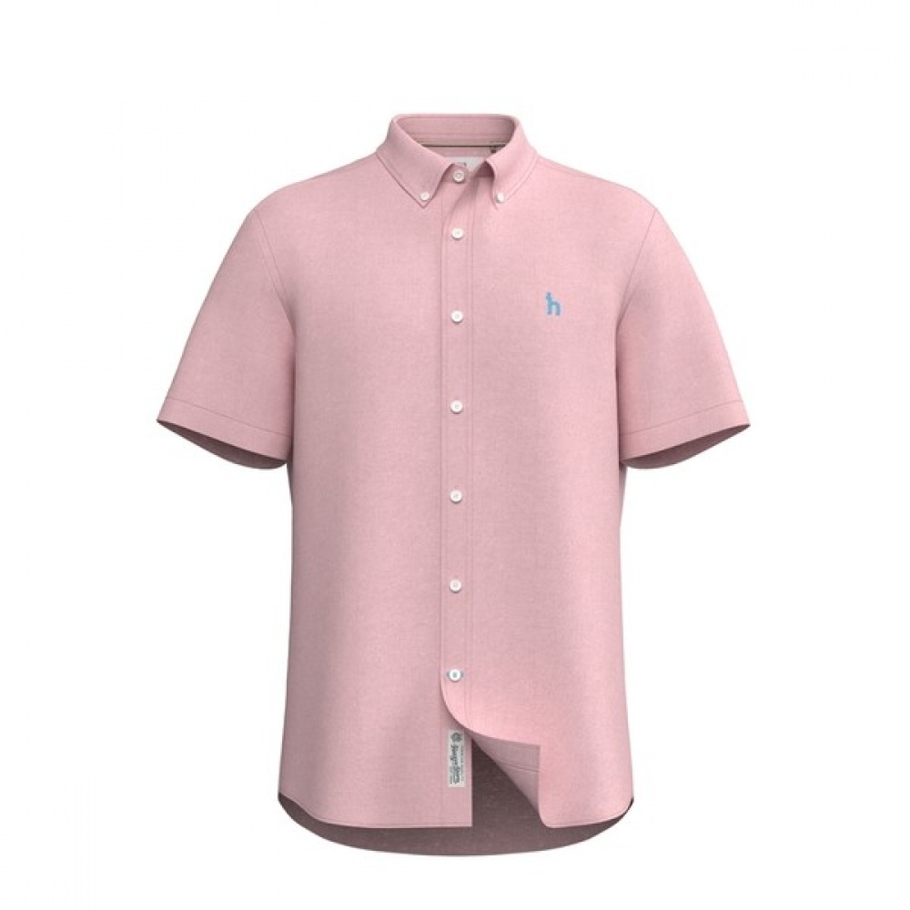 [ヘッジス] 25SS ピンクリネンショートスリーブシャツ HZSH5B501P1