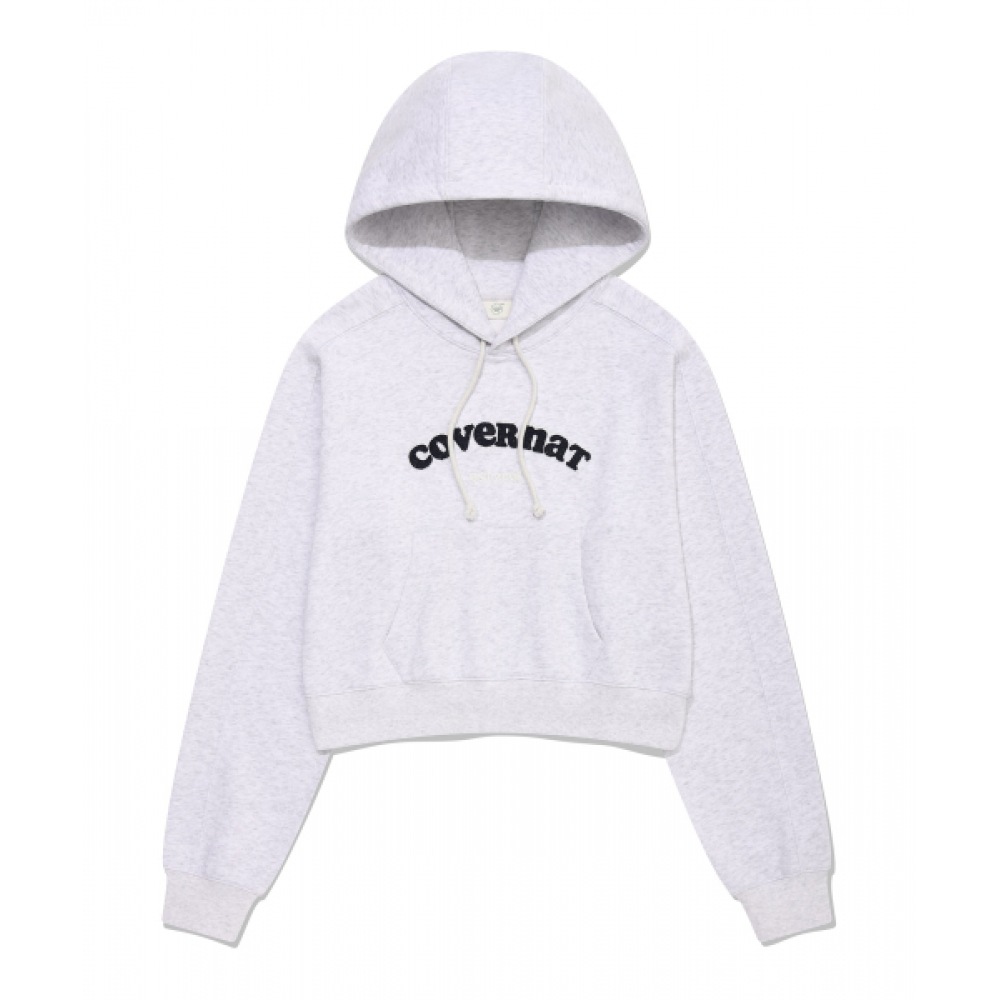 COVERNAT 女性用クーパーロゴパーカーヘザーグレー