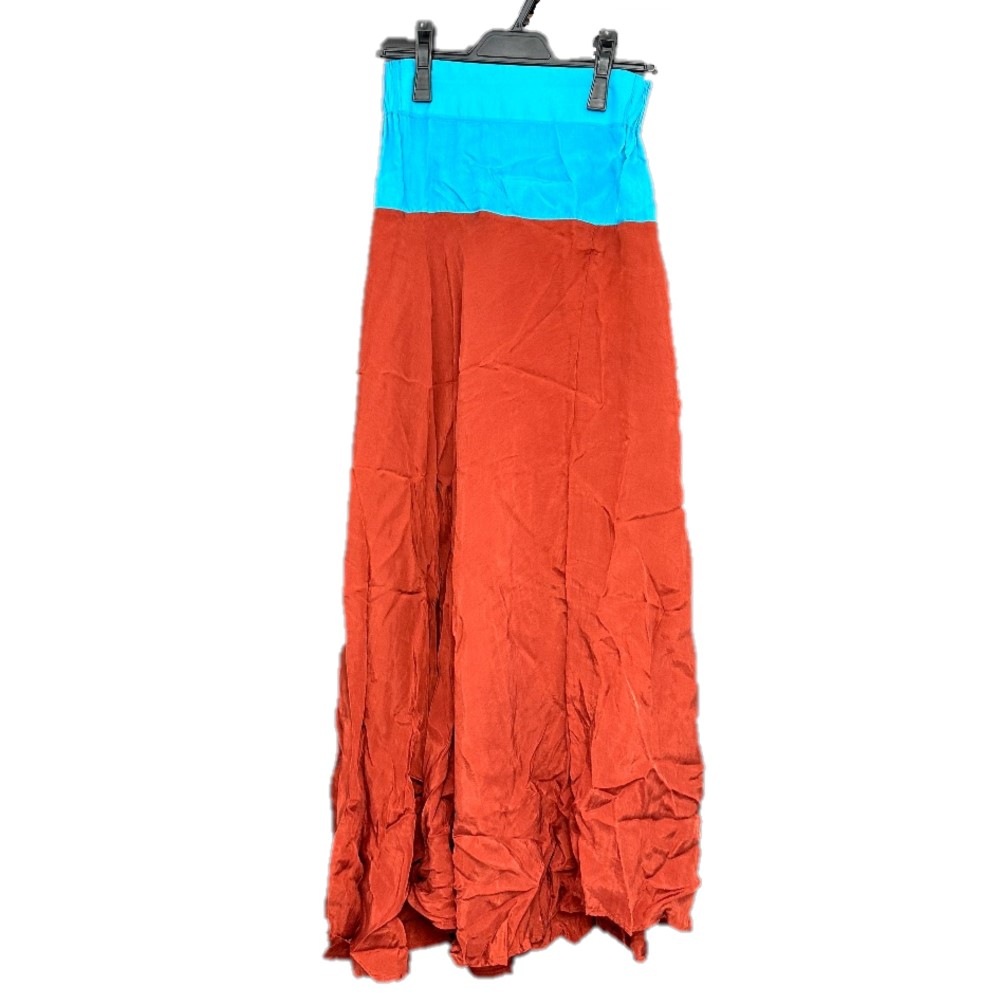 UN3D アンスリード ロングスカート 521820801101 バイカラー マキシ アパレル ボトムス フレアスカート キュプラ ブラウン×ブルー 9,504円