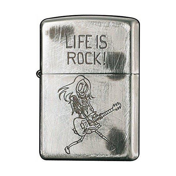 ライター 2UDS-ROCK ユーズド フィニッシュ ファニースカル エッチング