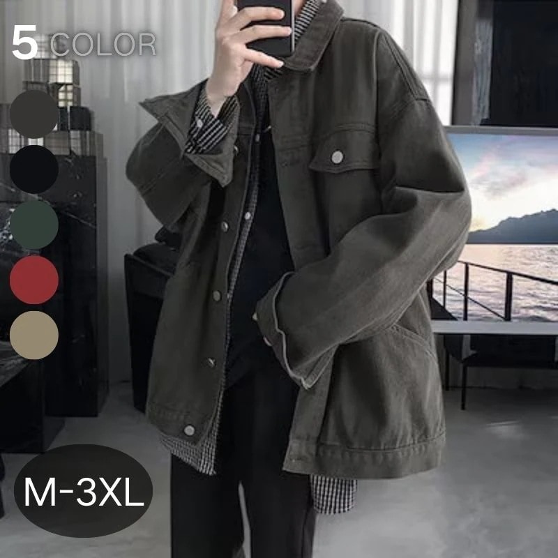 [本日限り激安SALE]コート デニム ジャケット カジュアル ゆったり ins 秋 アウター メンズ ファッション カーディガン 人気アウター 品質良い