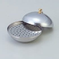 アルミ製品 ステン宴鍋(菊蓋)(目皿付) [13.5φ x 7.5Hcm] (7-918-3) 料亭 旅館 和食器 飲食店 業務用