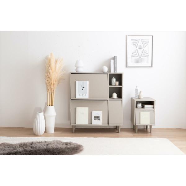 棚 扉付き ラック 北欧モダン おしゃれ レトロ キャビネット サイドボード フラップ扉 マガジンラック シンプル 幅81cm