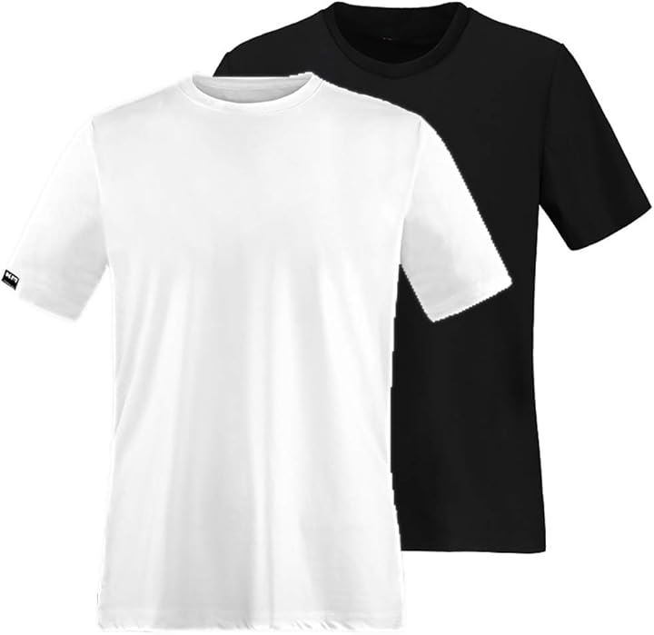 クール 機能性 Tシャツ メンズ 撥水 疏水 加工 接触冷感 UVカット 速乾シャツ 消臭 スポーツインナー 半袖Tシャツ スポーティー 夏服( ブラック+ホワイト（2枚組）, XL)