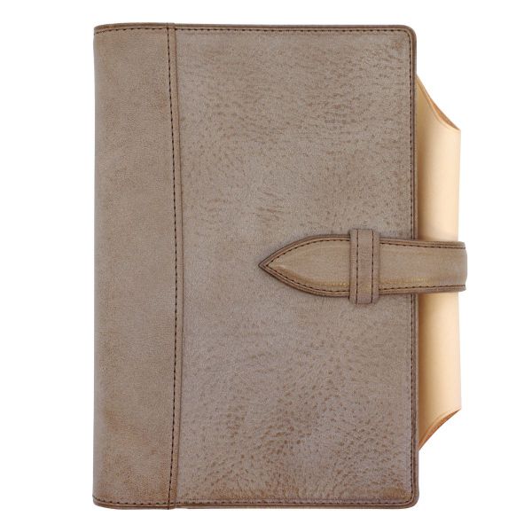 N/PEARCE エヌピアス バイブルサイズ 20mm【グレー】本革製 システム手帳 12481921