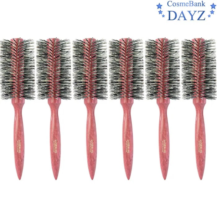 サンビー ロールブラシ R-352 6点セットらせん植毛 ブローブラシ