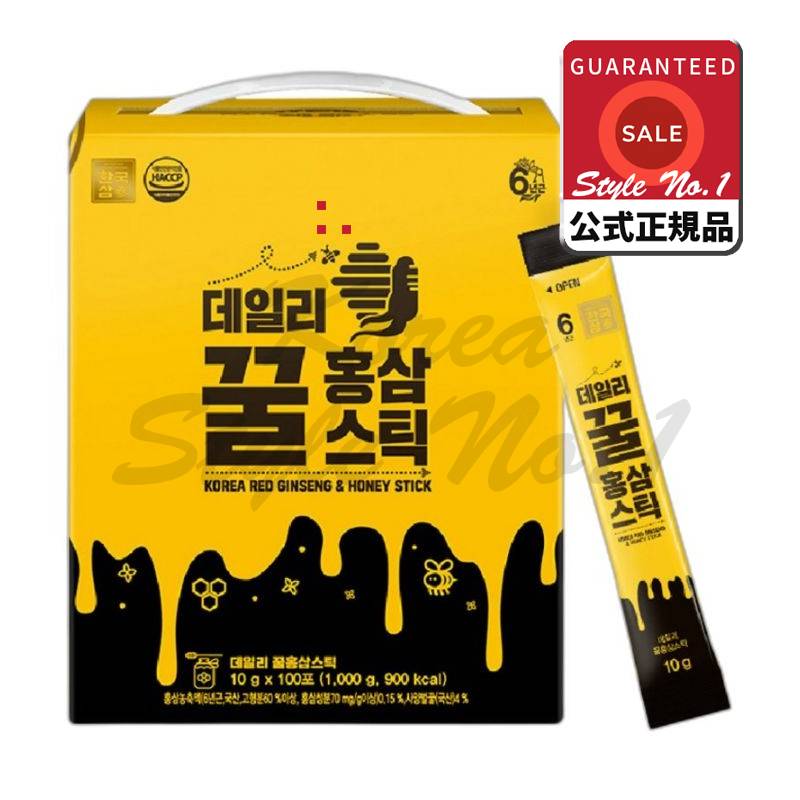 韓国サムデイリーハニー紅参スティック10g 100個