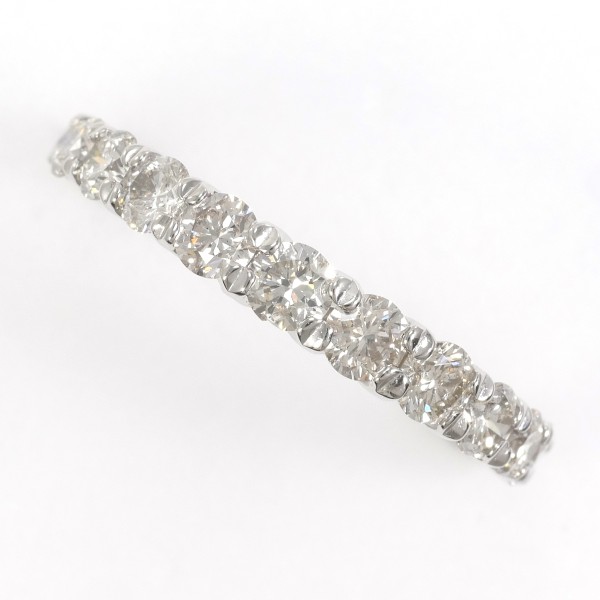 PT900 プラチナ リング 指輪 15号 ダイヤ 1.00 カード鑑別書 ジュエリー 中古