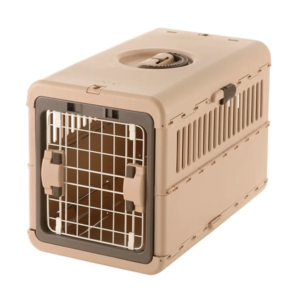 キャンピングキャリー　折りたたみ　Ｍ　ダークブラウン　犬　猫　キャリーケース　ペットキャリー　ＣＲＣ40―67―15―10―00