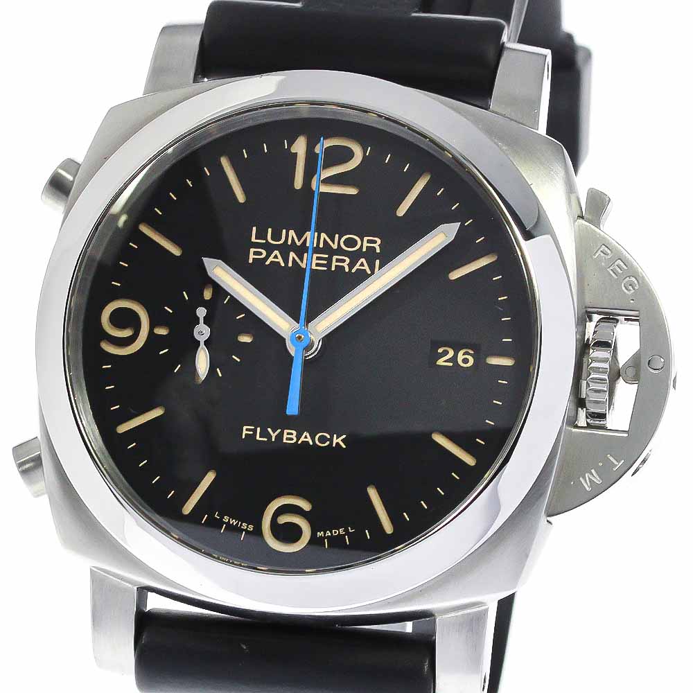 パネライ PANERAI PAM00524 ルミノール クロノ フライバック クロノグラフ デイト 自動巻き メンズ 良品 _780057【中古】