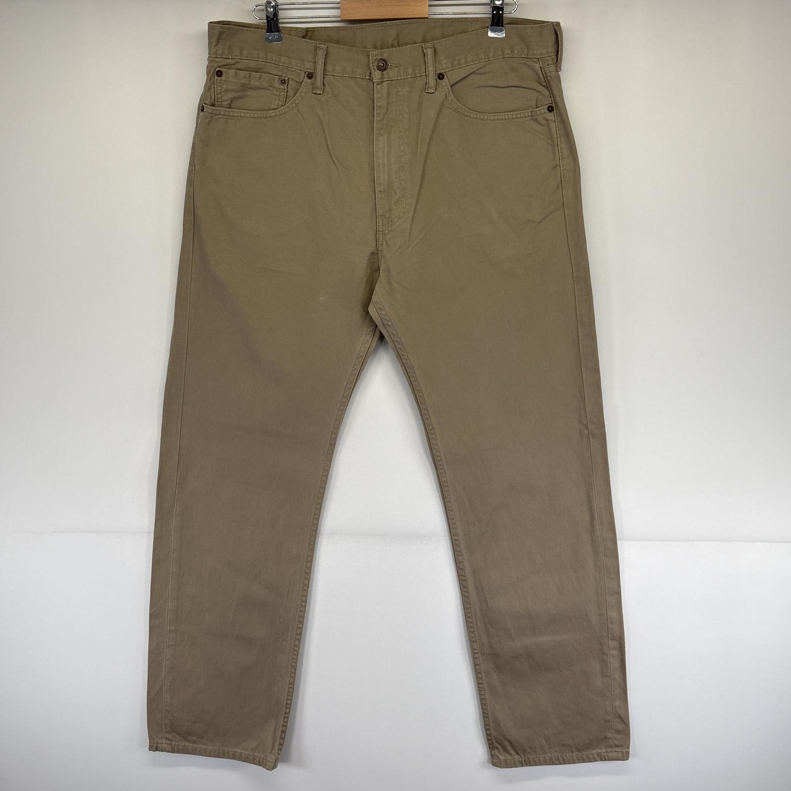 古着 デニムパンツ 505 ストレート ジップ カラーパンツ 5ポケット ジーパン ジーンズ w38 L32 ブラウン メンズ