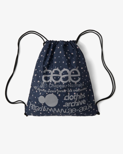 【AEAE】 WEB LOGO FLOWER GYM SACK [NAVY] リュック 正規品