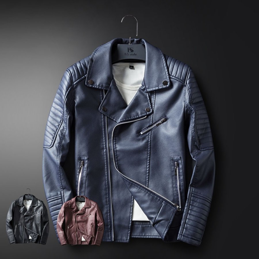 レザージャケット レザーコート 春秋用 メンズ puジャケット アウター パーカー バイクウェア バ