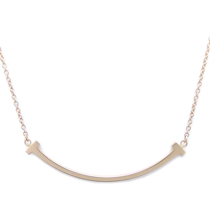 Tスマイル ネックレス スモール 750PG ピンクゴールド K18RG ローズゴールド レディース/294293【中古】 65,615円